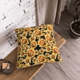 thumbnail image 5 of KLL Sunflowers 1 Decorative Throw Pillow Covers Velvet Soft for Couch Sofa Bedroom Living Room Outdoor (No pillow core)- 20"x20", 5 of 5