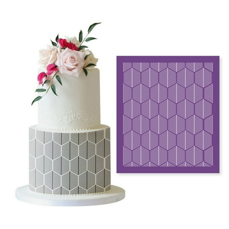 

Whigetiy Cake Mesh Stencil Lace Flower Grass Fabric Cake Stencil Decorating Tool for Fondant Baking Pastry Gum Paste Tools