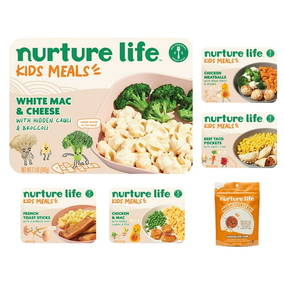 Nurture Life Healthy Toddler & Kids Food Sampler: 5 Kids Meals & 1 Snack, Organic Focus