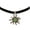 Green, variant on Edelweiss Necklace Flower Pendant Rhinestone Rope Chain Traditional Jewelry Gift