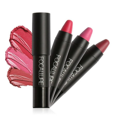 Funcee 3pcs/kit Waterproof Long-lasting Velvet Lips Lipstick Matte