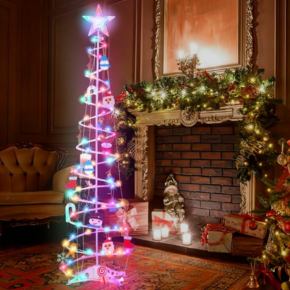 6 Green Led Lighted Outdoor Spiral Rope Light Christmas Tree Shelly