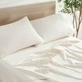 thumbnail image 2 of Aston & Arden Linen and Lyocell Queen Bed Sheet Set (4-Piece), Latte Cream, 2 of 7