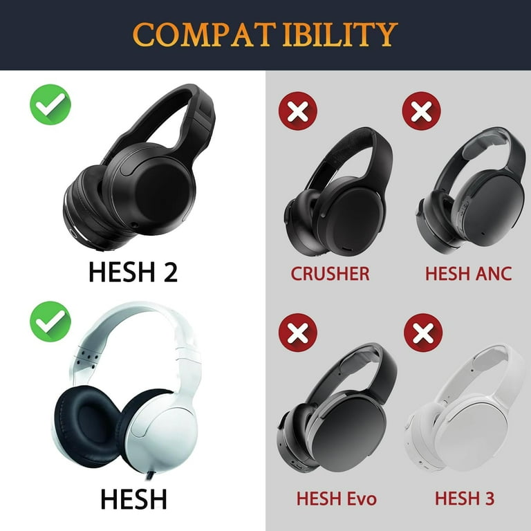 SOULWIT Cooling-Gel Earpads Replacement for Skullcandy Hesh Hesh
