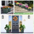 thumbnail image 4 of 4 Set Large Square Plastic Planter with Drainage & Saucer, 12" Outdoor & Indoor Plant Pots with Drainage Holes, Garden Thick Plastic Pots Container, Uv-Resistant (12",Square,Gallon Green), 4 of 5