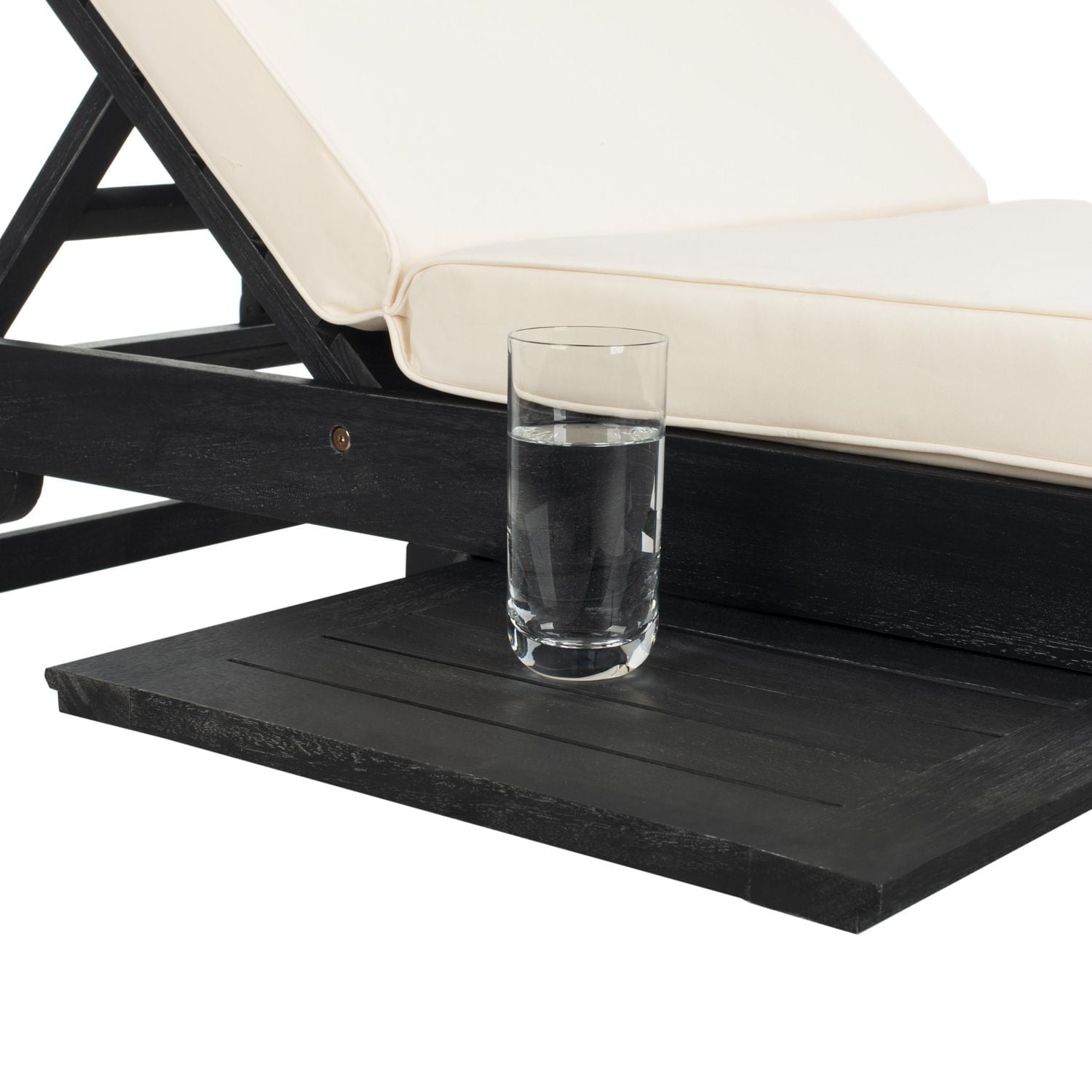 SAFAVIEH Newport Outdoor Lounge Chair Black/Beige