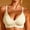 Beige, variant on Women Wireless Seamless Bralette Removable Pads Triangle Bra Light Support Everyday Loungewear Black,Size M