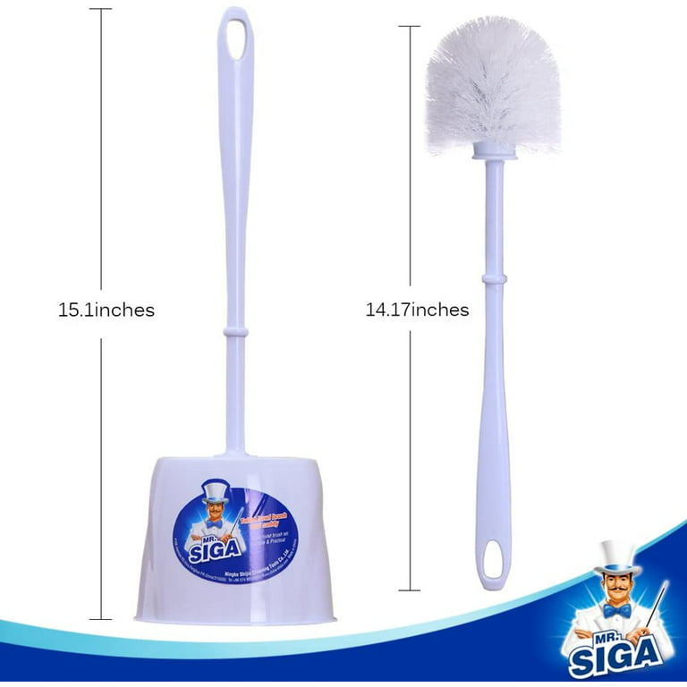  VIGAR Flower Power Standing Toilet Brush Holder, White, 12 X 12  X 43 cm : Video Games