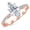 rose-gold, variant on 1.25 Carat LAB GROWN DIAMOND Classic Side Stone Pave Set Marquise Cut Diamond Engagement Ring (D-E Color VS1-VS2 Clarity 1 Ct Center) 14K White Gold Size-4.5