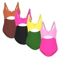 thumbnail image 4 of LYMAYTER Toddler Baby Girls One Pieces Swimsuit Kids Halter Swimwear Bathing Suits for 2-12 Years Old, 4 of 8
