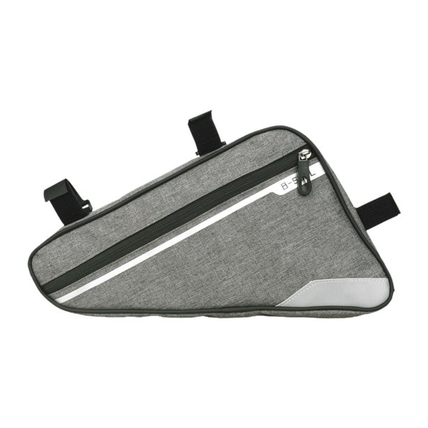 Bolsa para cuadro de bicicleta, triángulo para bicicleta de montaña y carretera, accesorios para bicicleta, bolsa pequeña para almacenamiento de Gris
