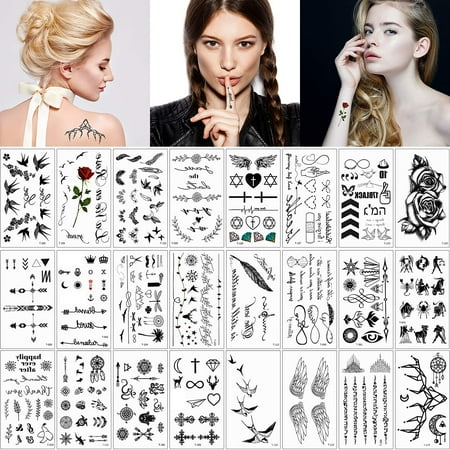 50 Sheets Temporary Tattoos Stickers Fake Black Tiny Tattoo Waterproof Small Temporary Tattoo Body Art Tattoo Sticker for Adult Women Girls Men Hand Neck Wrist | Walmart Canada 50 Sheets Temporary Tattoos Stickers Fake Black Tiny Tattoo Waterproof Small Temporary Tattoo Body Art Tattoo Sticker for Adult Women Girls Men Hand Neck Wrist | Walmart Canada