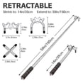 thumbnail image 2 of Retractable Billiard Cue Stick Bridge With 3pcs Removable Brass Bridge Head Billiard Table Pool Cue Accessories,silver, 2 of 5