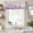 Rose Red, variant on Sage Green Coastal Wave Farmhouse Short Window Curtain Valances, Summer Modern Ocean Beach Rod Pocket Kitchen Valances for Living Room Bedroom Bathroom Cafe 42" x 12"