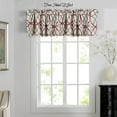 thumbnail image 2 of Blackout Curtain Valances for Kitchen/Bathroom - Thermal Insulated Window Valances for Living Room/Bedroom Rod Pocket Short Curtain 1 Panel, 52x18 inch, Geo in Taupe and Red, 2 of 6