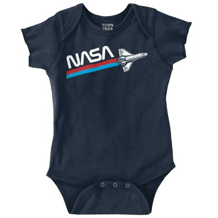 

NASA Worm Logo American Space Shuttle Romper Boys or Girls Infant Baby Brisco Brands 18M