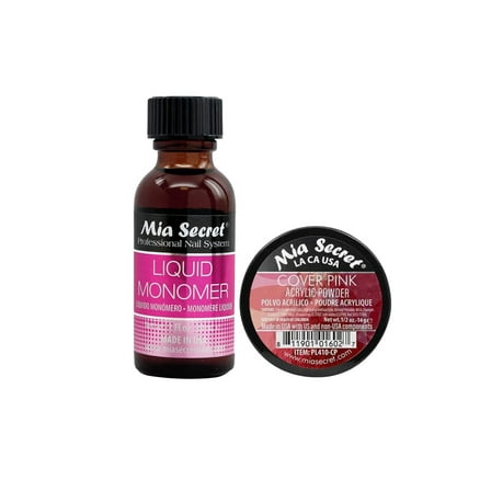 Mia Secret - Liquid Monomer (1 oz.) & Cover Pink Acrylic Powder (0.5 oz.) - Combo