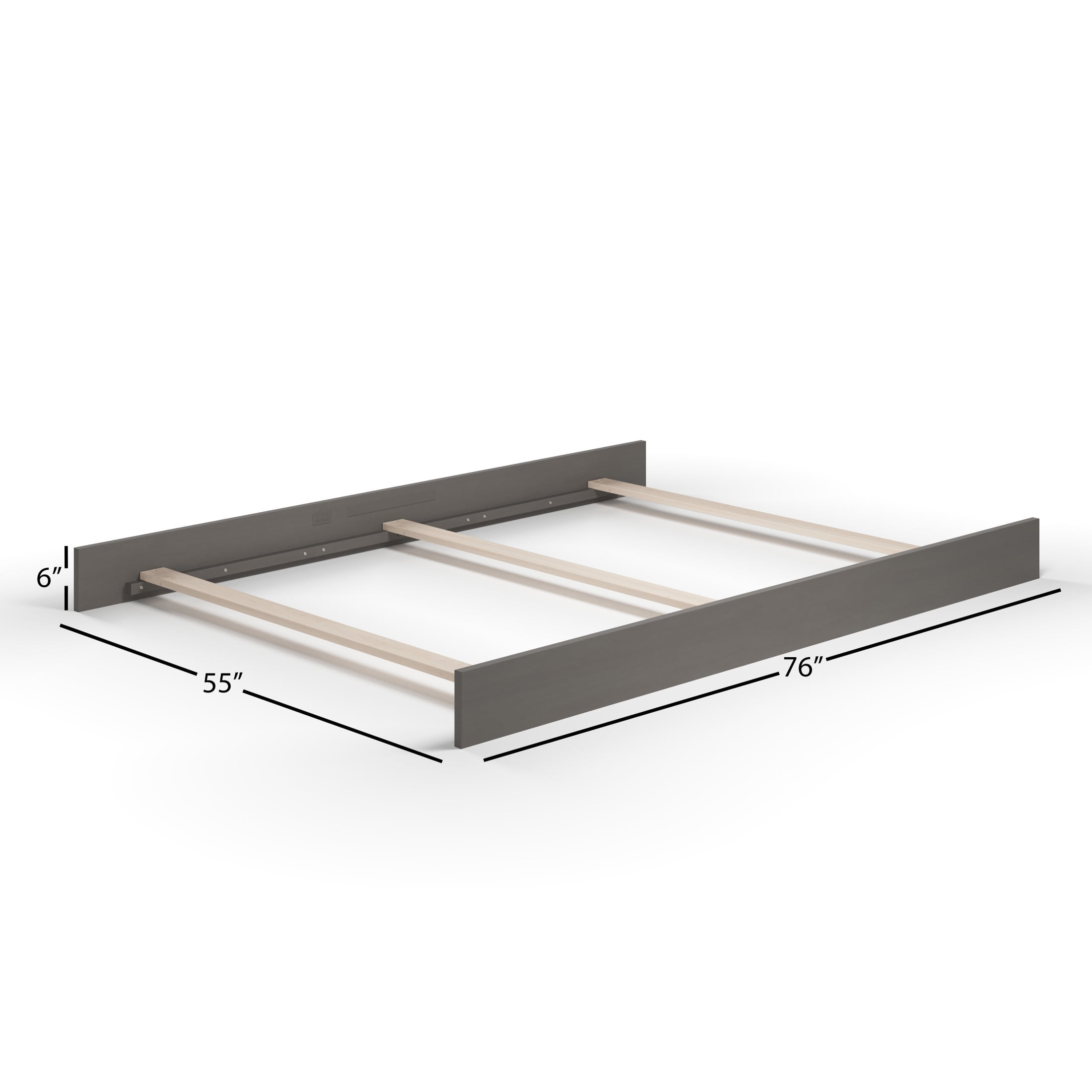 Child Craft Full-Size Bed Rail Conversion Kit, Converts 4-in-1 Crib to Bed, Solid Wood, Chelsea Gray