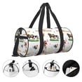 thumbnail image 3 of Zufioo Cute Farm Print Round Sports Travel Duffel Bag, Airplane Weekender Bag, Waterproof Gym Backpack, Unisex, 3 of 6