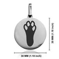 thumbnail image 2 of Stainless Steel Rabbit’s Foot Good Luck Charm Round Medallion Pendant Necklace, 2 of 3