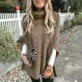 thumbnail image 2 of KaLI_store Striped Sweater Women's Deep V Neck Wrap Sweater Knitted Jumper Top Brown,M, 2 of 4