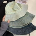 thumbnail image 4 of SikaFu Retro -Old Denim Fisherman Hat Female Summer Thin Sunscreen Basin Wild Covered Face Bucket Hat Shows Small Face, 4 of 7