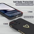 thumbnail image 5 of Compatible with iPhone 13 Pro Max Case 6.7 inch for Women Girls, Cute Luxury Heart [Soft Anti-Scratch Full Camera Lens Protective Cover] Silicone Girly Phone Case for iPhone 13 Pro Max-Black, 5 of 12