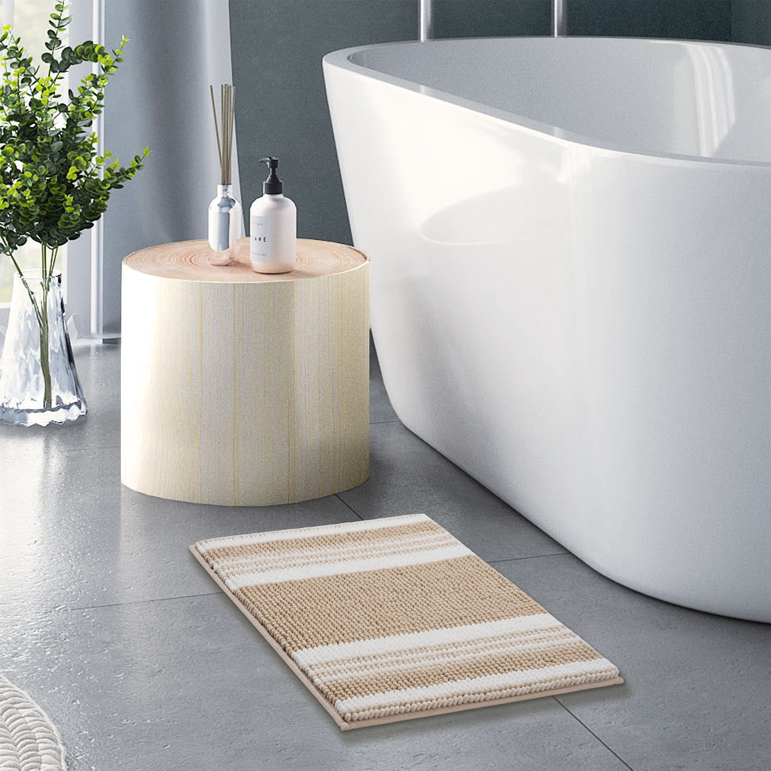 Mainstays Performance Foam Noodle Bath Rugs, 17"x24" Tan