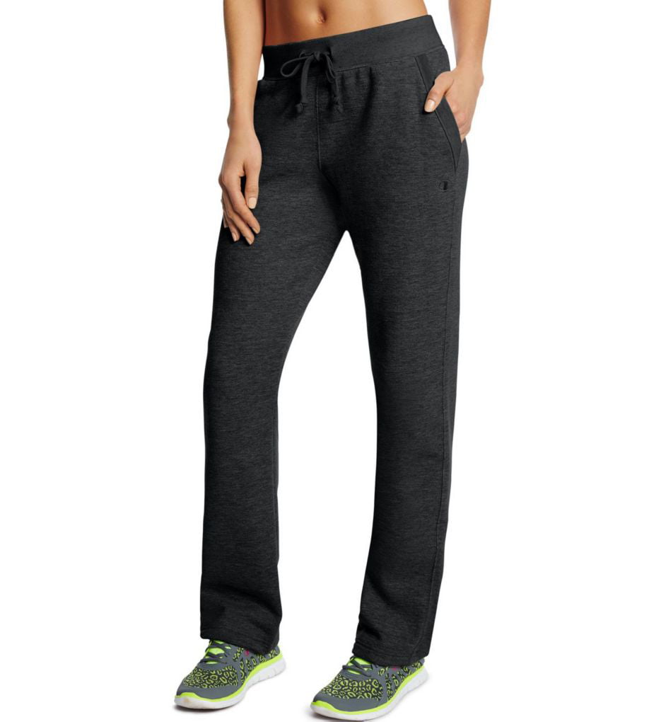 Champion Sweatpants Women's Open Bottom Pants Powerblend Fleece Soft Pockets