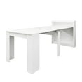 thumbnail image 7 of JOYSOURCE 20"-100" Extendable Dining Table with Storage Sideboard for 6-10 Person, Extra Long Transformer Table, Modern Multifunctional Conference Meeting Table with Extension Leaves Holder, White, 7 of 7