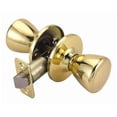 thumbnail image 1 of Design House 782730 Tulip 2-Way Latch Passage Door Knob, Adjustable Backset, Polished Brass Finish, 1 of 12