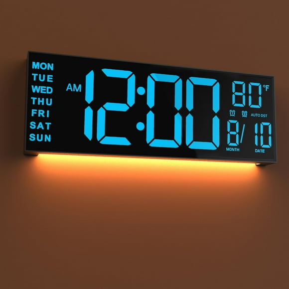 Reloj Digital de Pared JALL de 16" con Temporizador LED Grande