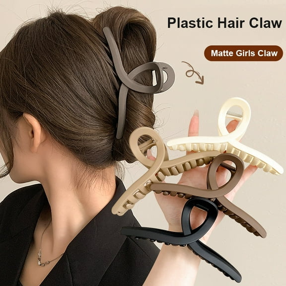 4Pcs Women Cross Matte Hair Claw Clips Hairpin 2024 Fashion Elegant Hairgrips Large Clamps Crab Girls Korean Hair Accessories