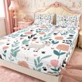 thumbnail image 5 of Manfei Kawaii Goat Bed Sheets 4-Piece,Floral Animal Full Size Sheets,1 Flat Sheet,1 Fitted Sheet and 2 Pillowcases, 5 of 6