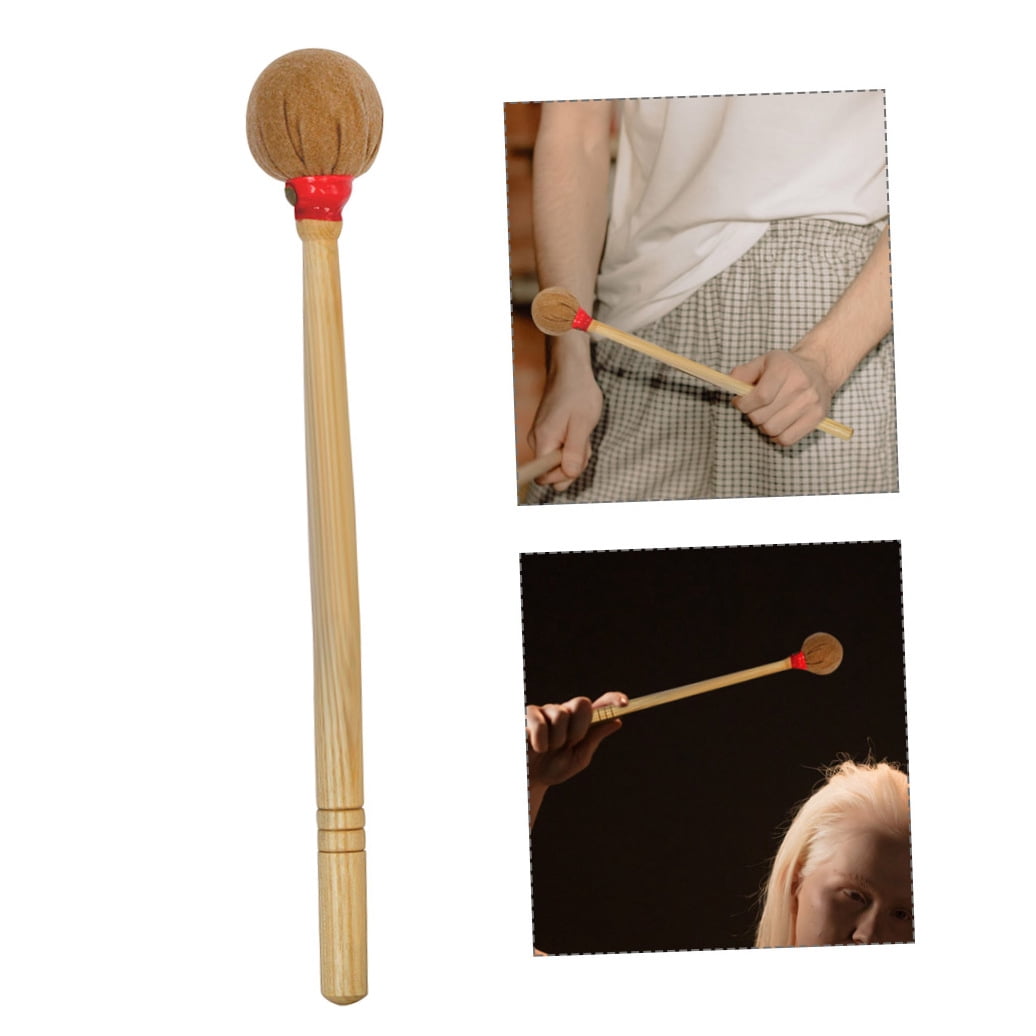UPKOCH Percussion Bass Drumstick Coffee Cotton Cloth Head Maple Handle