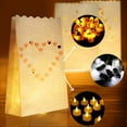 Luminary Bags, Flame Resistant Luminaries, Orange Tea Light Candle Bags