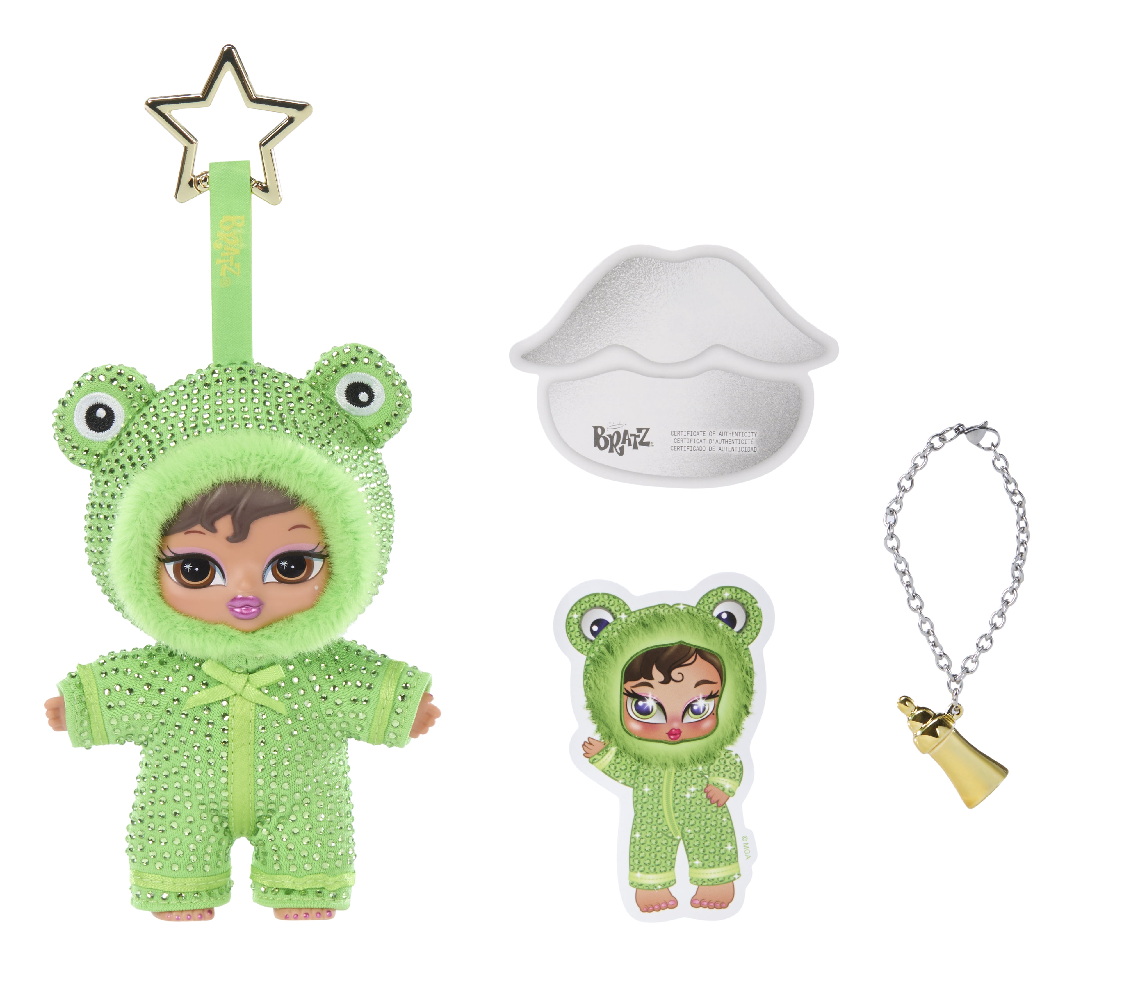 Bratz Bratziez Bling Seriez 25th Anniversary Plush Blind Box with Charm Clip and Accessory, Collectible Characters