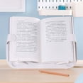 thumbnail image 6 of Book Stand, Reading Rest Foldable Christmas Gift Adjustable Sturdy Bracket Book Holder for Reading Tablet PC Documents Cookbook White, 6 of 7