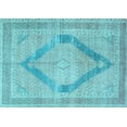 thumbnail image 1 of Ahgly Company Indoor Rectangle Persian Light Blue Traditional Area Rugs, 2' x 5', 1 of 4