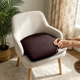 thumbnail image 4 of JHyouerji Dining Chair Seat Cover 19×14 Inch,Coffee Waterproof Slipcover with Fixed Straps,Washable Anti Stain Chair Cushion Protector for Home Restaurant Hotel, 4 of 7