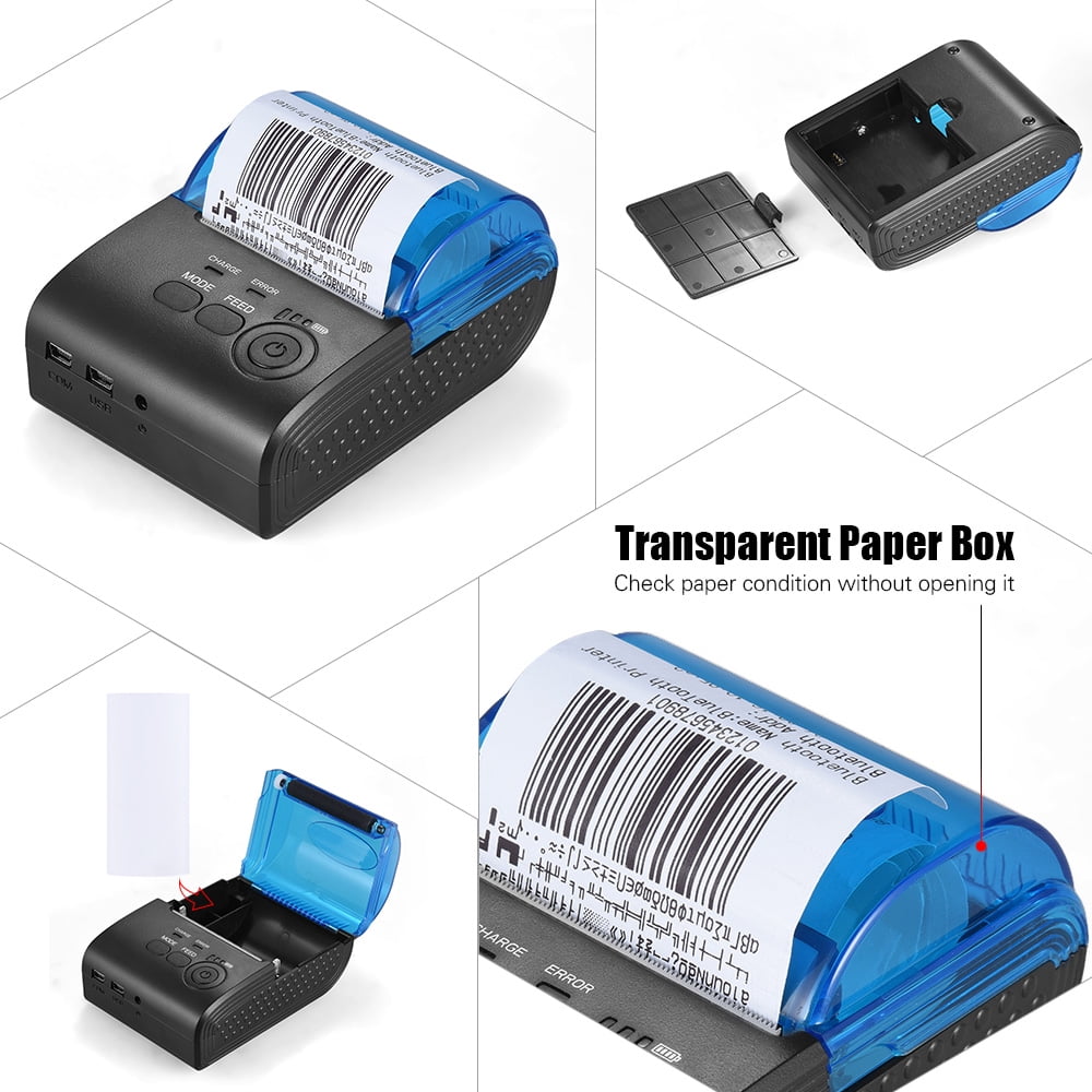 Portable Mini Thermal Printer Wireless USB Receipt Bill Ticket Printer 58mm  U7H6