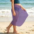 thumbnail image 5 of Girls Sheer Chiffon Beach Sarong – Lightweight Wrap & Swimsuit Cover Up, Purple, One Size,Size Free Size, 5 of 8