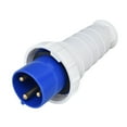 thumbnail image 4 of Conector industrial impermeable, cable, enchufe, trifásico, 3 pines, 2P+E, 220-250 V, 63 A, 4 of 14