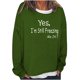 thumbnail image 2 of Pntutb mujeres de gran tamaño texto divertido letra impresa cuello redondo manga larga suelta solo sudadera tops pulóver blusa Pntutb Pntutb-2446, 2 of 3