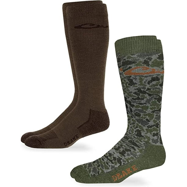 Drake Waterfowl Drake Mens Socks, Merino Wool and Wick Camo Tall Boot