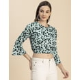 thumbnail image 3 of Moomaya Long Sleeves Round Neck Printed Top - Women's Casual Printed Top, 3 of 9