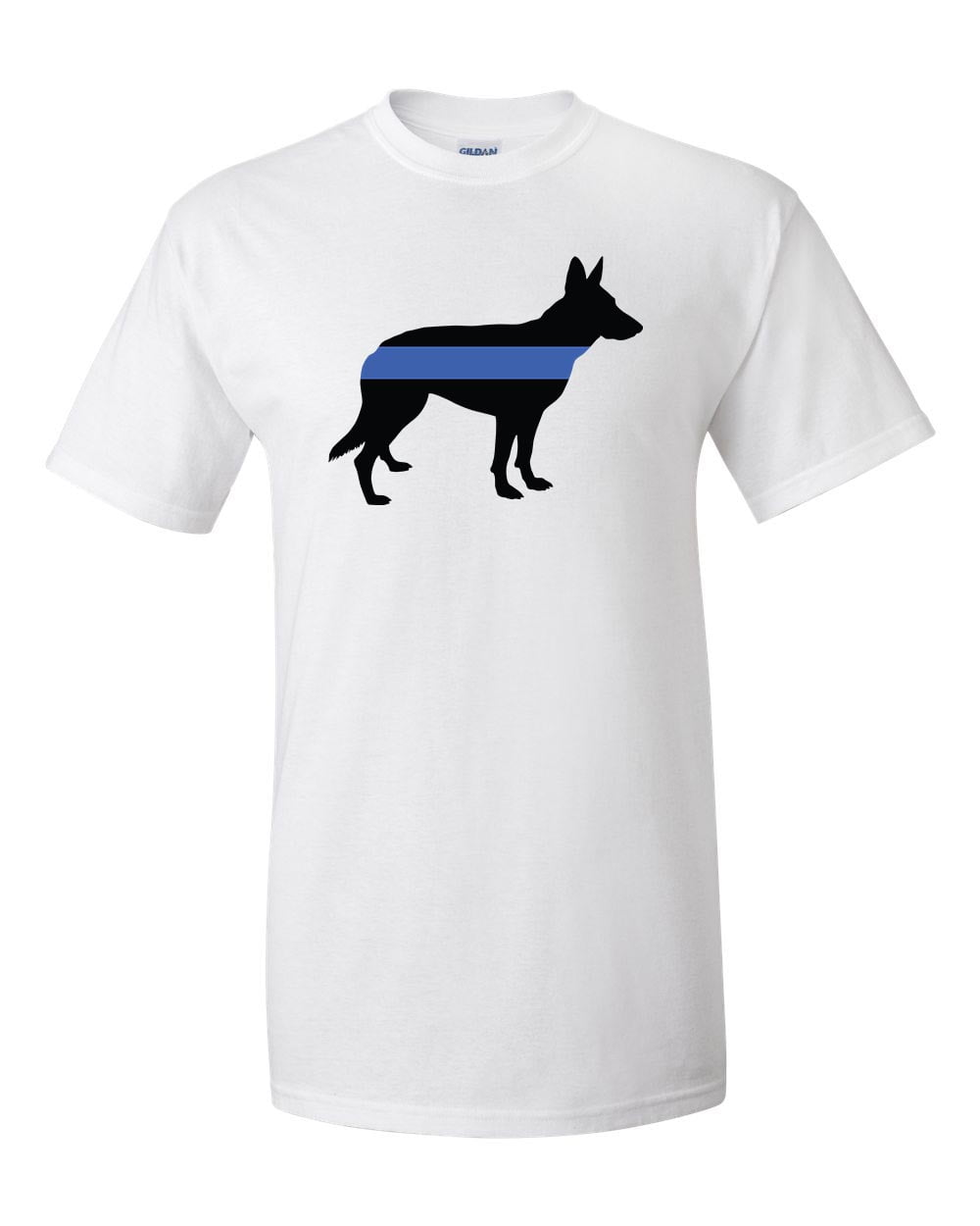 Mens German Shepherd Thin Blue Line Short-Sleeve Polo Sport Shirt Mens German Shepherd Thin Blue Line Short-Sleeve Polo Sport Shirt