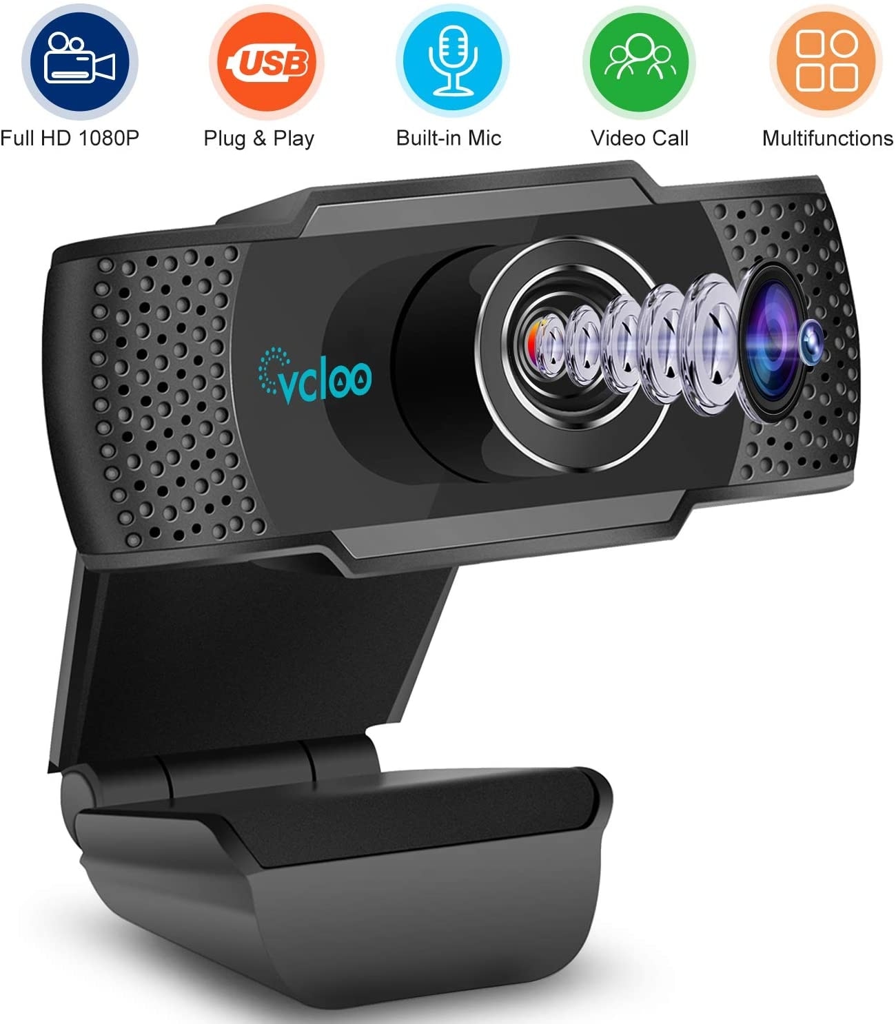 1080P HD cam with Microphone,cam for Gaming Conferencing,Laptop