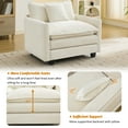 thumbnail image 6 of 41.3" Modular Sectional Sofa, Modern Comfy Cloud Couch Sectional Sofa, Chenille Sofa Sleeper Deep Seat Sofa with Throw Pillows for Living Room, Single Seat Sofa Couch, Beige, 6 of 9