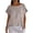 #05 Khaki 【Mix, Match & Rotate: Stock Up on Daily Colors】, variant on Women's Solid Loose Fit Short Sleeve Round Neck Ruffle Pleated Linen Casual Blouse Shirt Comfy Breathable Work Office Outfits | CSEONE,Black L
